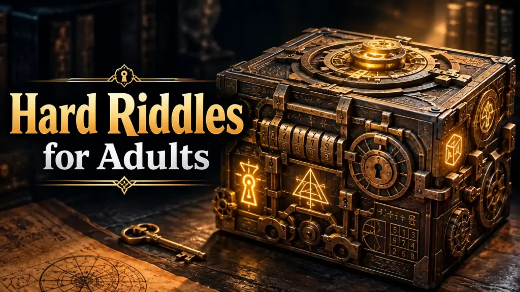 Hard Riddles for Adults – intricate ancient puzzle box with challenging locks and hidden clues
