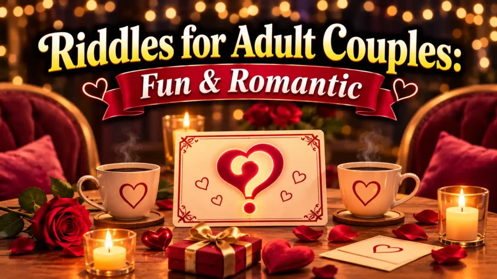 Riddles for Adult Couples Fun & Romantic – romantic riddle card with heart-shaped question mark