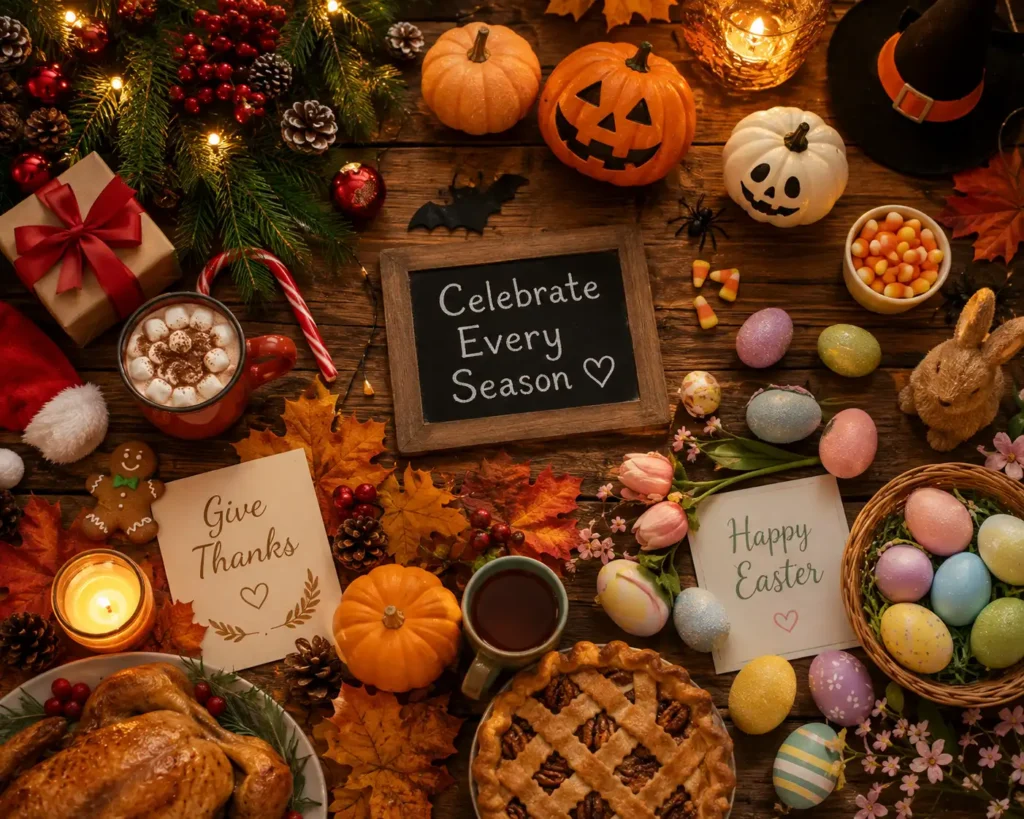 Holiday riddles for adults including Christmas Halloween Thanksgiving Easter