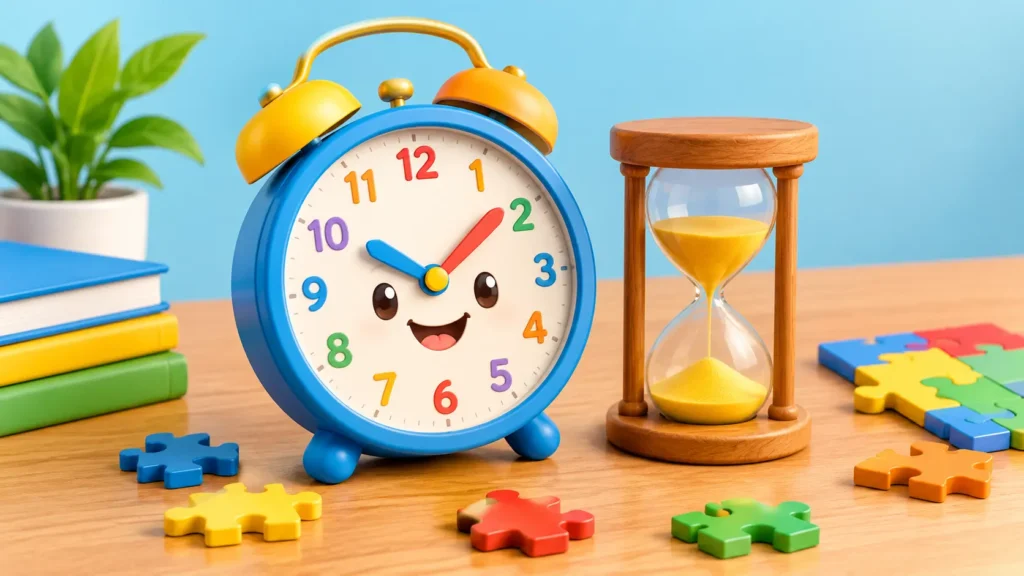Riddles about time for kids and adults with family solving time puzzles
